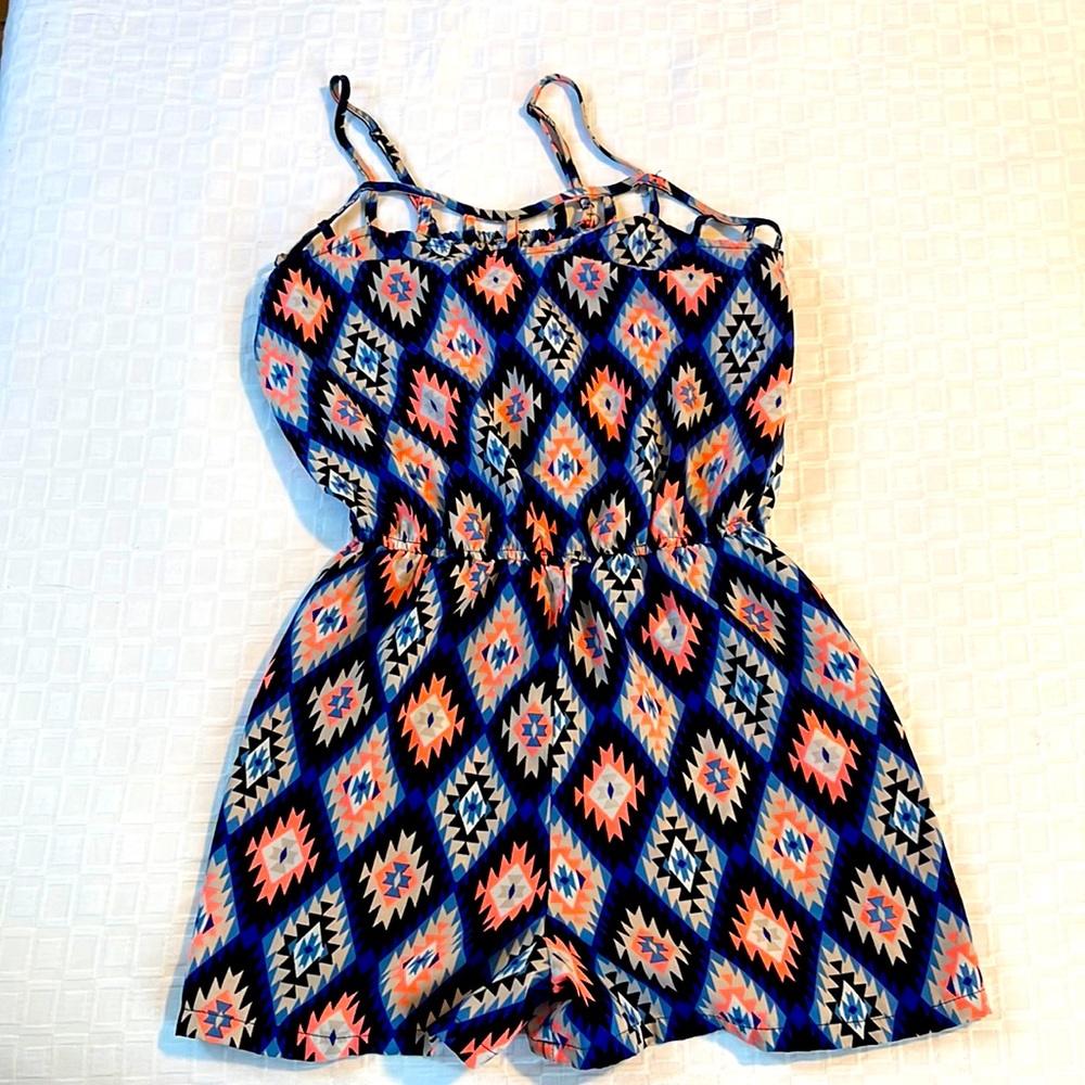 Neon Pink, Blue and Purple Romper